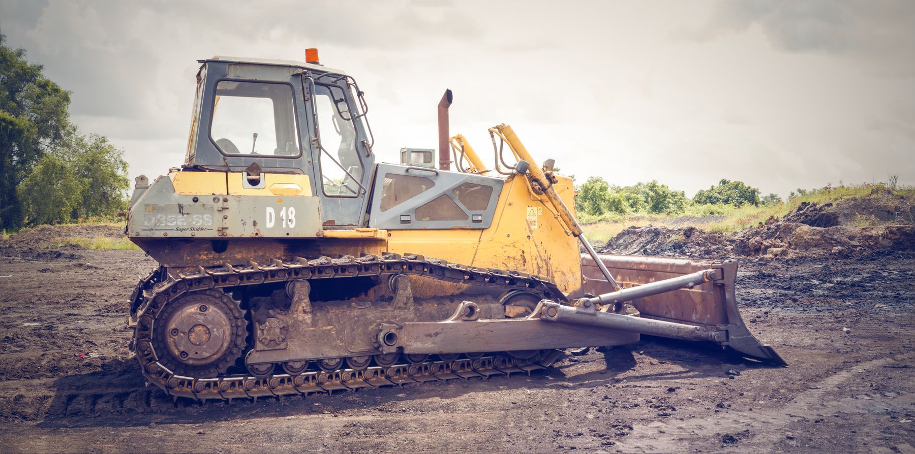 Bulldozer on a job site