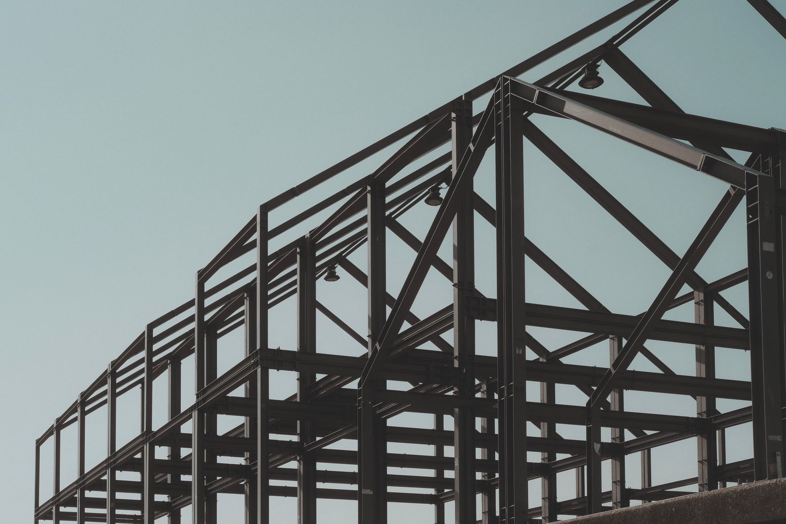 Steel frame for a metal building