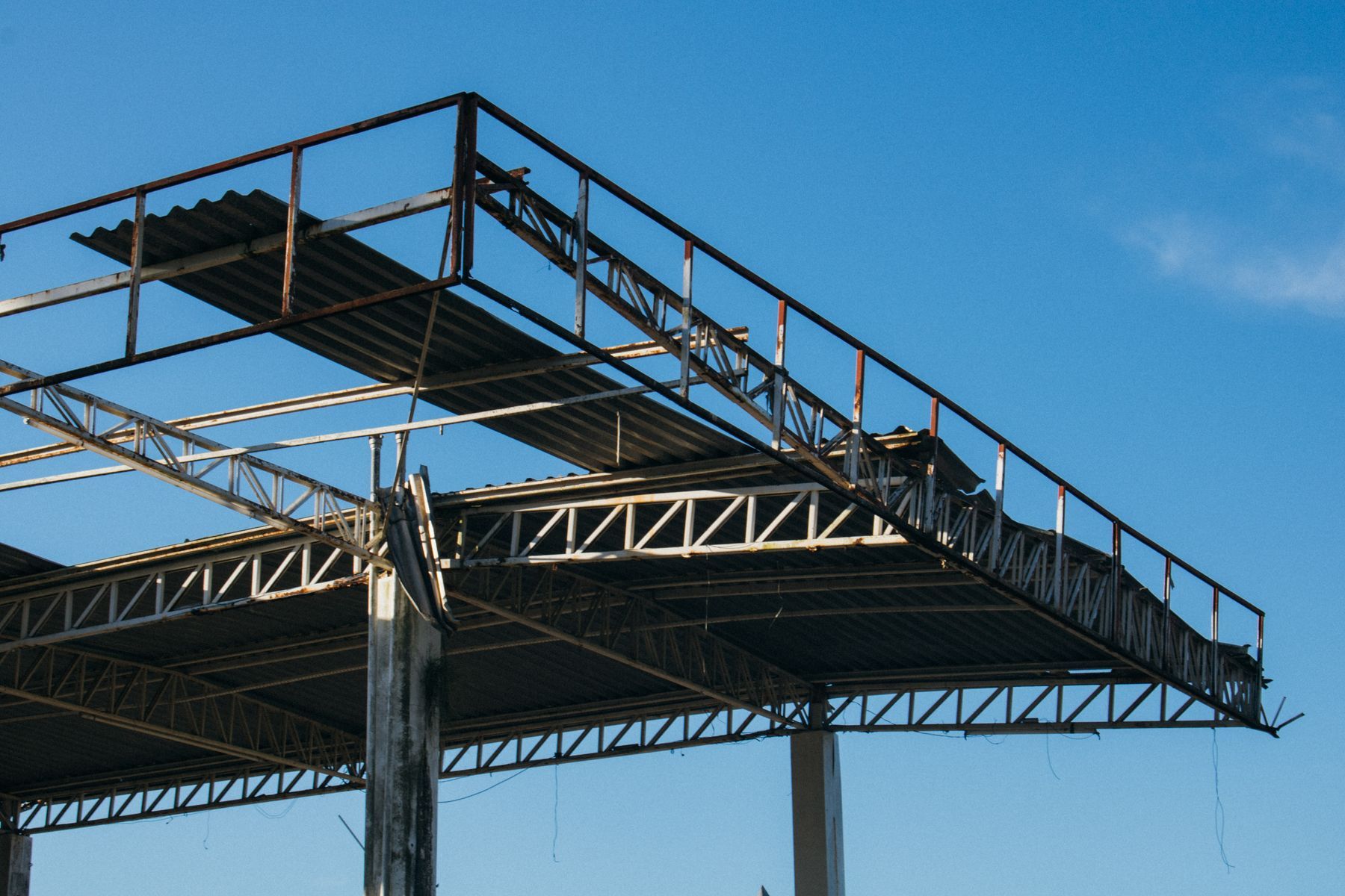Steel frame for a commercial building